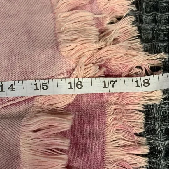 FREE PEOPLE Pink Asymmetrical Raw Hem Mini Skirt Waist Size 27 #754 - Picture 10 of 10